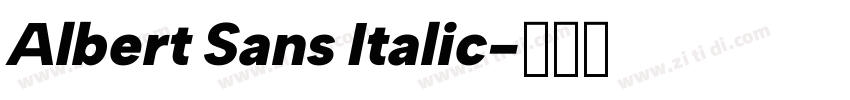 Albert Sans Italic字体转换